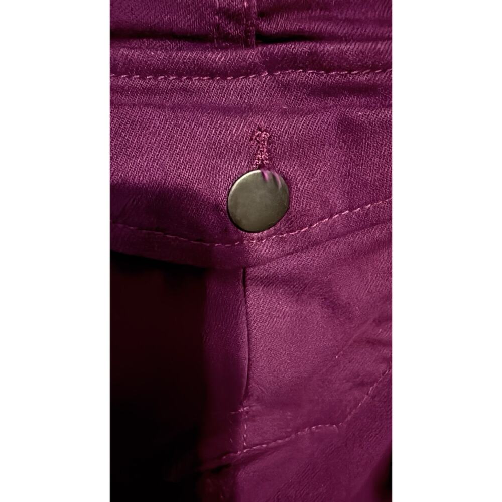 Kut From The Kloth Kara Jacket XL Purple Cropped Raw Hem Snap Front - Picture 8 of 10